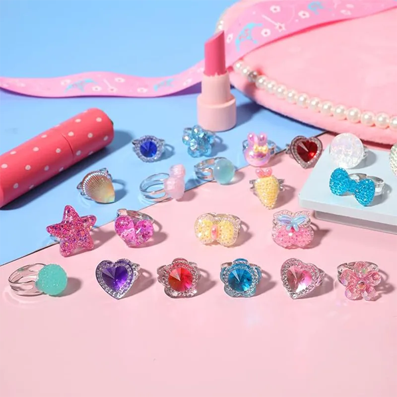 Anello per bambini con diamante acrilico