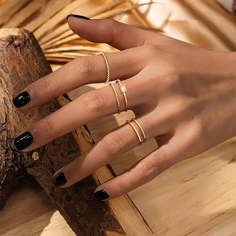 Anello moda donna in acciaio inossidabile dorato